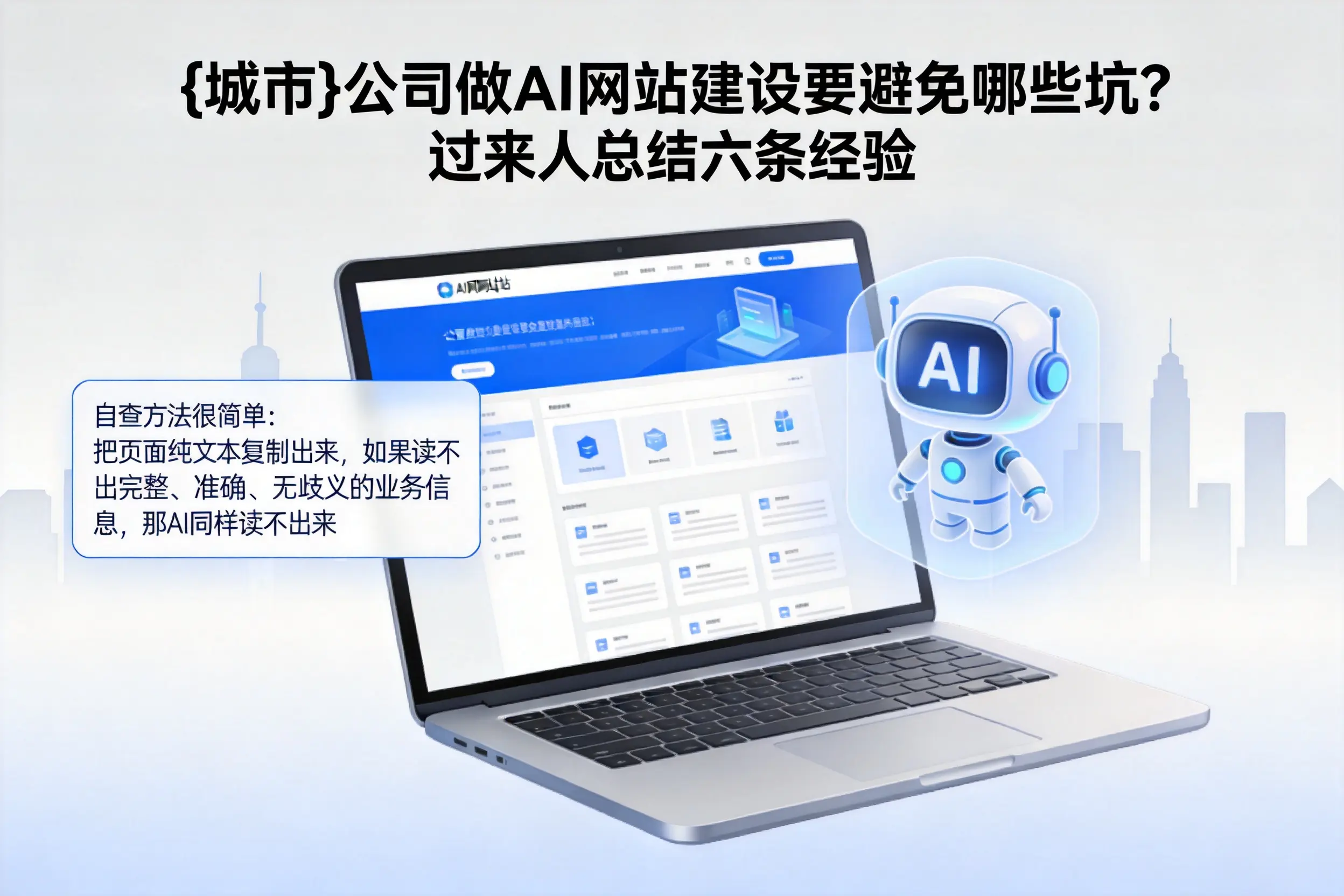吕梁公司做AI网站建设要避免哪些坑？过来人总结六条经验
