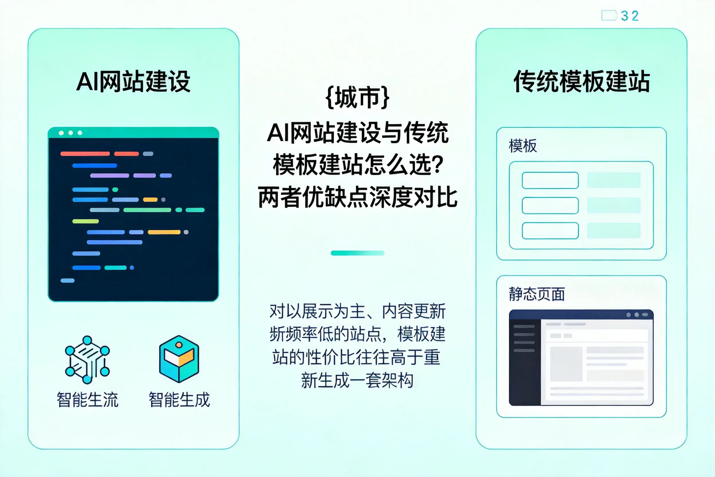 吕梁AI网站建设与传统模板建站怎么选？两者优缺点深度对比