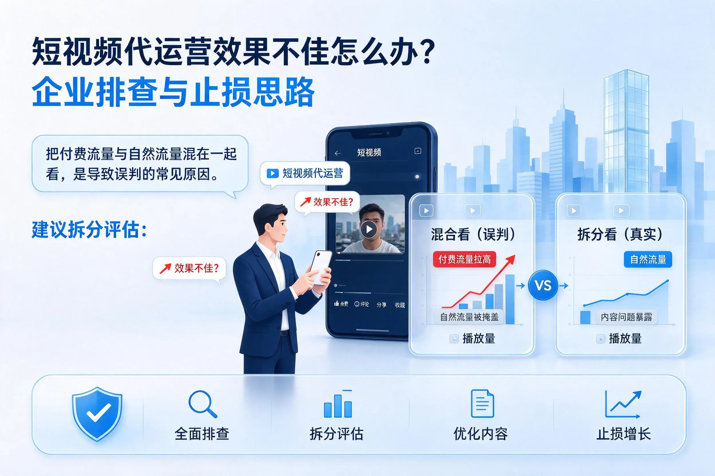 短视频代运营效果不佳怎么办?吕梁企业排查与止损思路