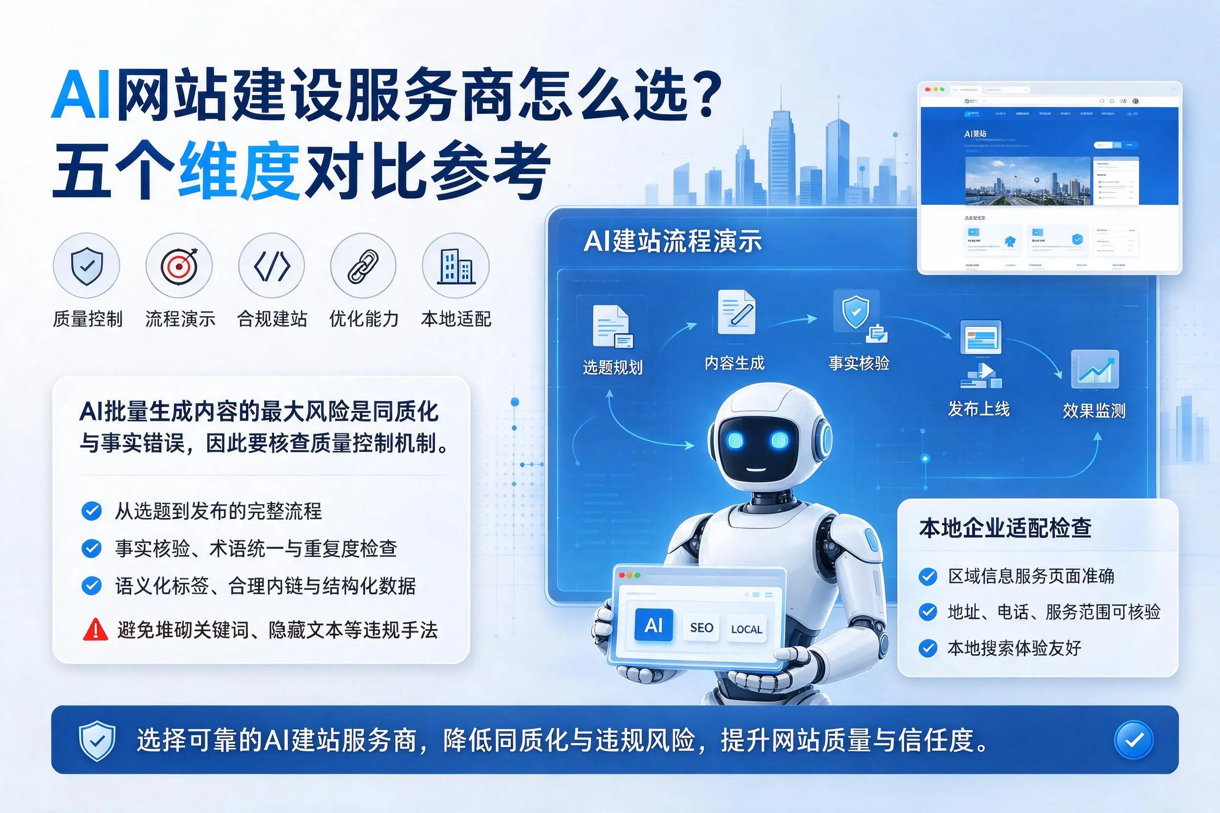 吕梁AI网站建设服务商怎么选？五个维度对比参考